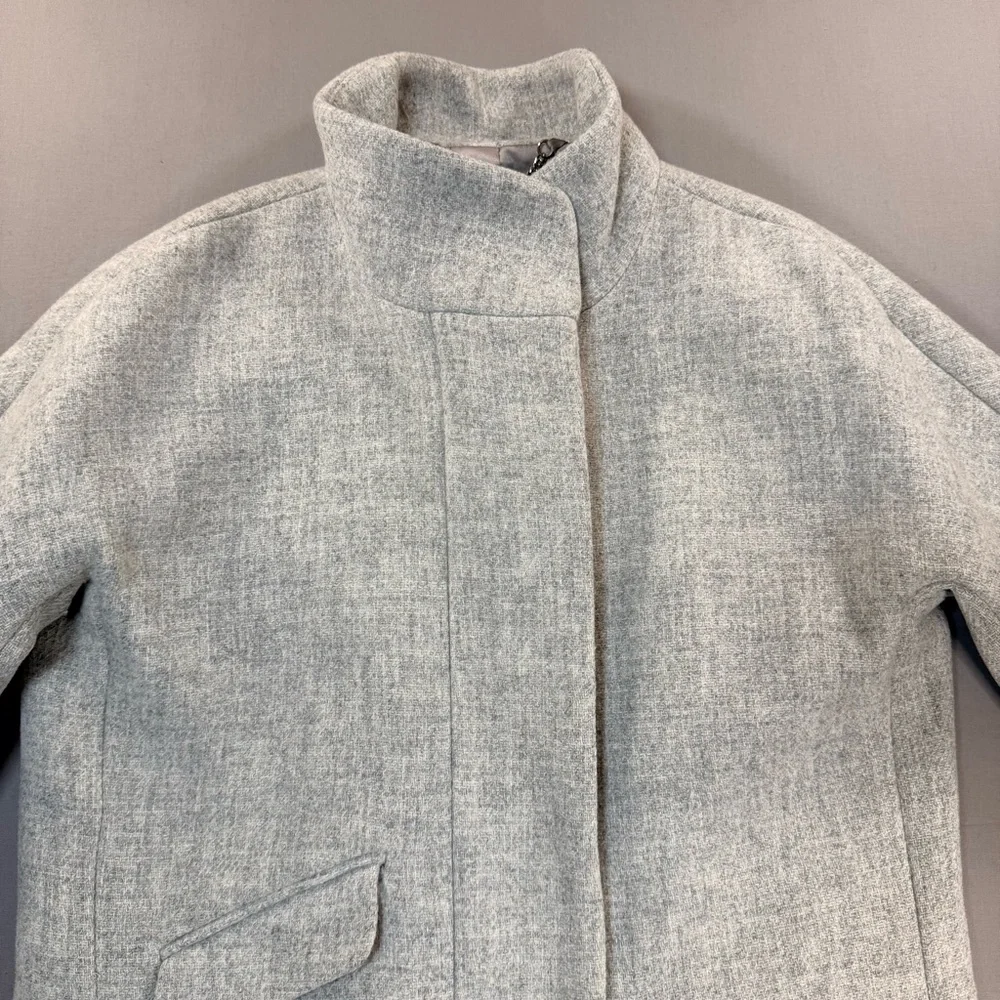 J. Crew Cocoon Coat in Italian Stadium Cloth by Nello Gori, Zip-Up - Womens 4 - Picture 6 of 16